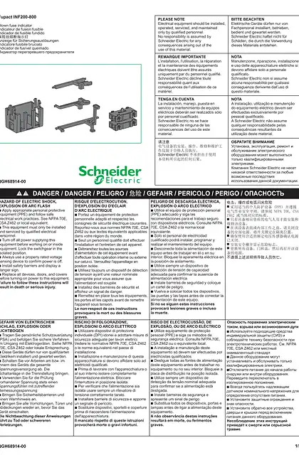schneider施耐德BLOWN FUSE INDICATOR KIT LEAFLET